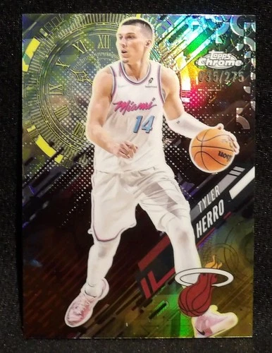 2025 Topps Chrome Tyler Herro Refractors Yellow (RAW)