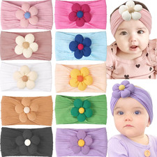 JOYOYO 10 Colors Baby Flower Headbands Baby Girls Nylon Headband Soft Hairbands