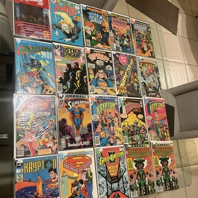 DC Bronze & 80s Lot 20 Comics JSA JLA Superman GL Corps Krypton RARE!