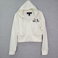 Hello Kitty Ivory Velour Hoodie Forever 21 Womens / Junior Size Large
