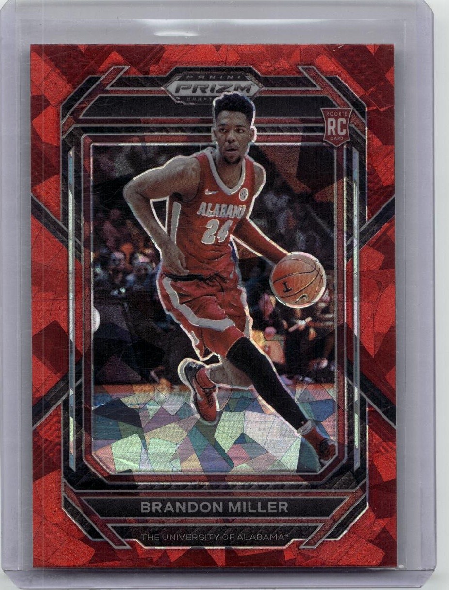 2023 Panini Prizm Draft Picks #63 Brandon Miller Red Ice