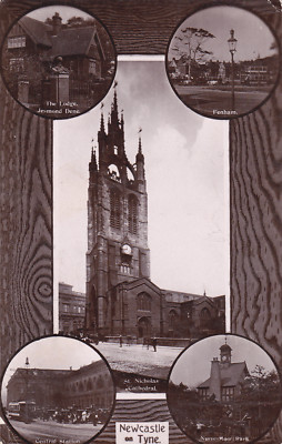 NEWCASTLE - ST NICHOLAS CATHEDRAL S/W POSTKARTE (1910)