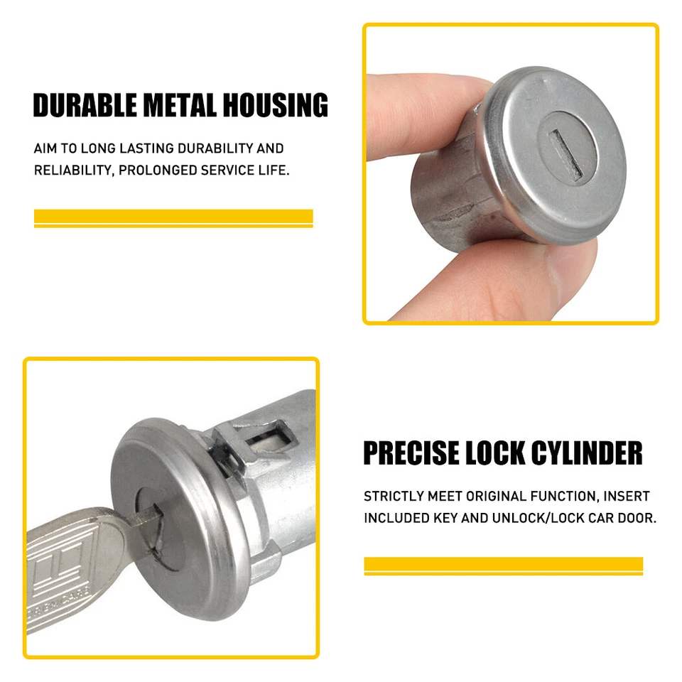 For Chevy Truck C10 C20 C30 1500 SUV Door Lock Cylinder with Keys Replacement PY Foto 2 de 4