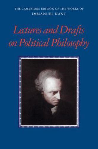 Kant Lectures Drafts on Political Philosophy Hardcover Cambridge … 9780521843089