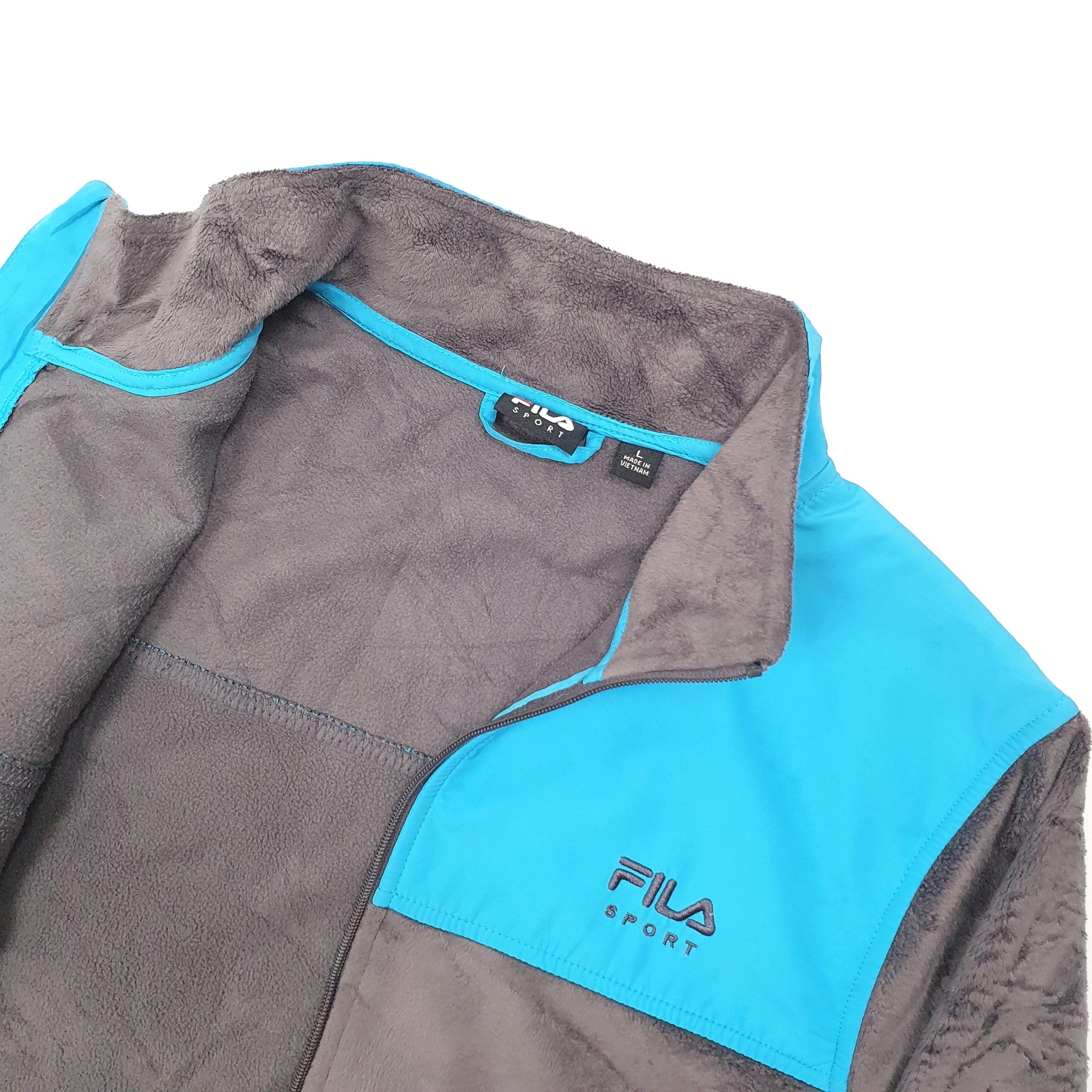 FILA Full Zip Polyester Fleece Jumper Womens L image 3