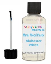 Alabaster White Paint Touch Up Brush Repair Scratch Upvc Pvc Wood Matt Finish