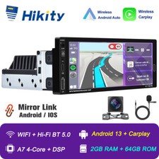 64GB Android 15 Apple Carplay Autoradio GPS Navi 1 DIN Bluetooth Rückfahrkamera