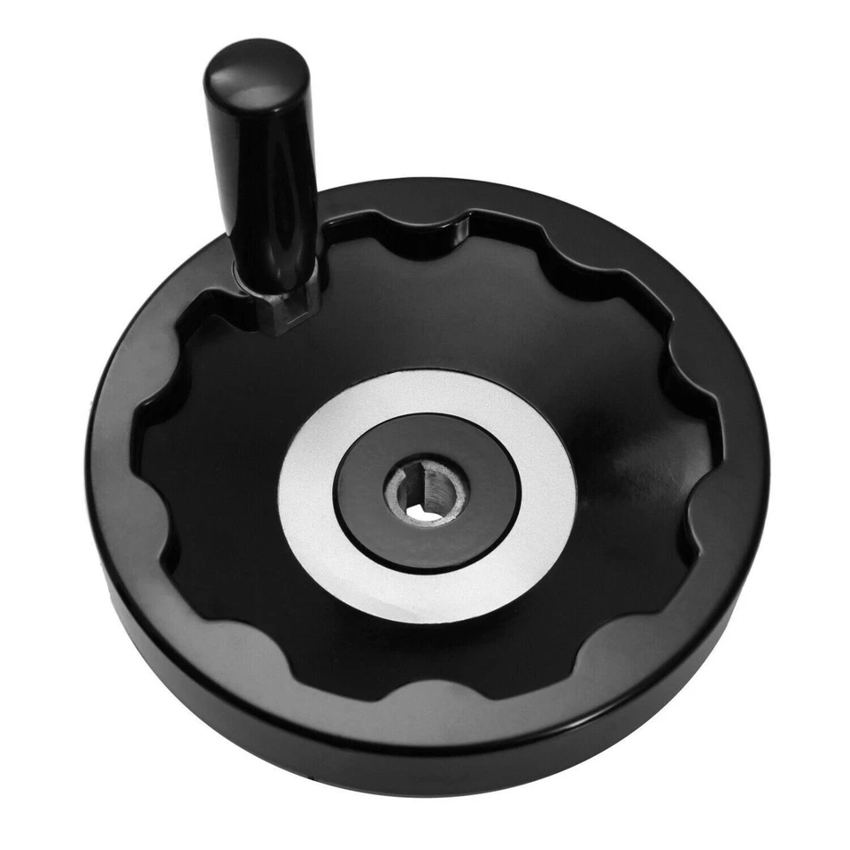 Handrad Handkurbel Drehkurbel Stellrad Kurbelrad Maschinenkurbel mit Wellennut - Bild 3 von 4