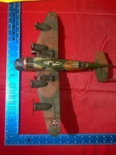 Vintage 1940s Marx Tin Litho Army Military Plane Airplane Toy Camo 65A