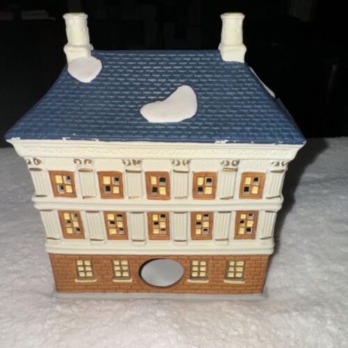 Noma Dickensville Collectibles Porzellan beleuchtete Bibliothek Vintage 1996 - Bild 9 von 18