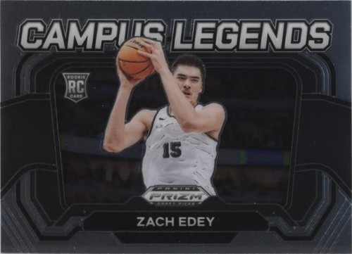 2024 Panini Prizm #249 Zach Edey Pink Fast Break Disco Rookie Card
