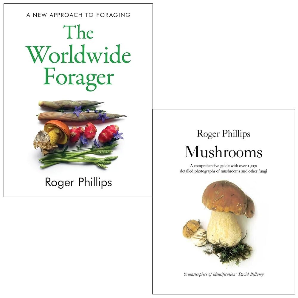 Roger Phillips Collection 2 Books Set The Worldwide Forager [HB] ,Mushrooms