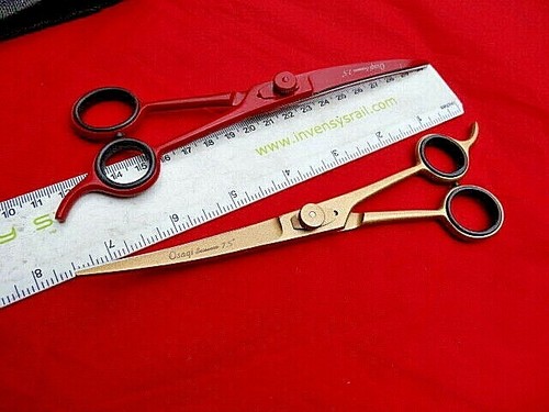 Pet 9" Japanese Steel Scissors dog grooming + 7.5" UPWARD & DOWNWARD CURVED - Picture 7 of 10