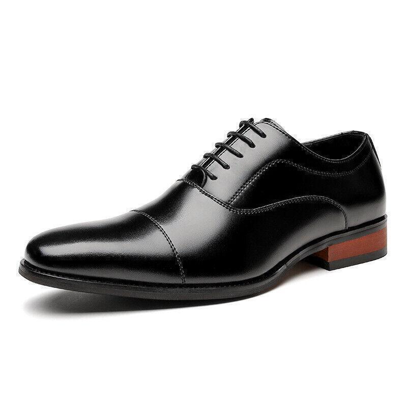 SAOLA Scarpe uomo ecopelle punta stringate tacco basso blocco casual lavoro matrimonio