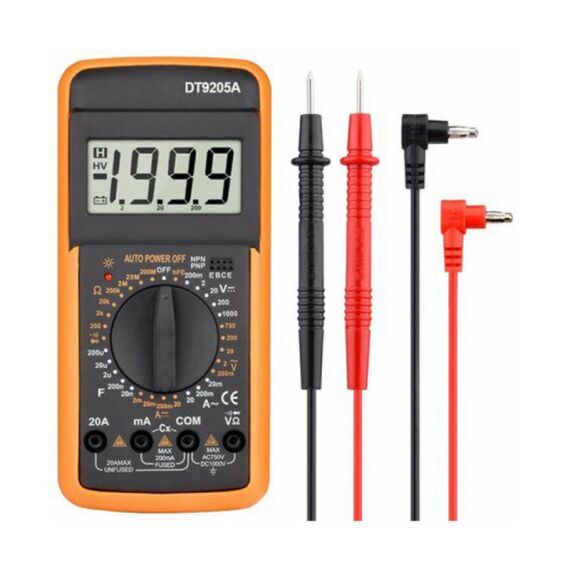 DT9205A Multimetro Digitale Tester Universale Casa e Auto con Display