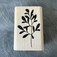 Foliage Leaves Branch Wood Mounted Rubber Stamp leaf tree bush plant greenery