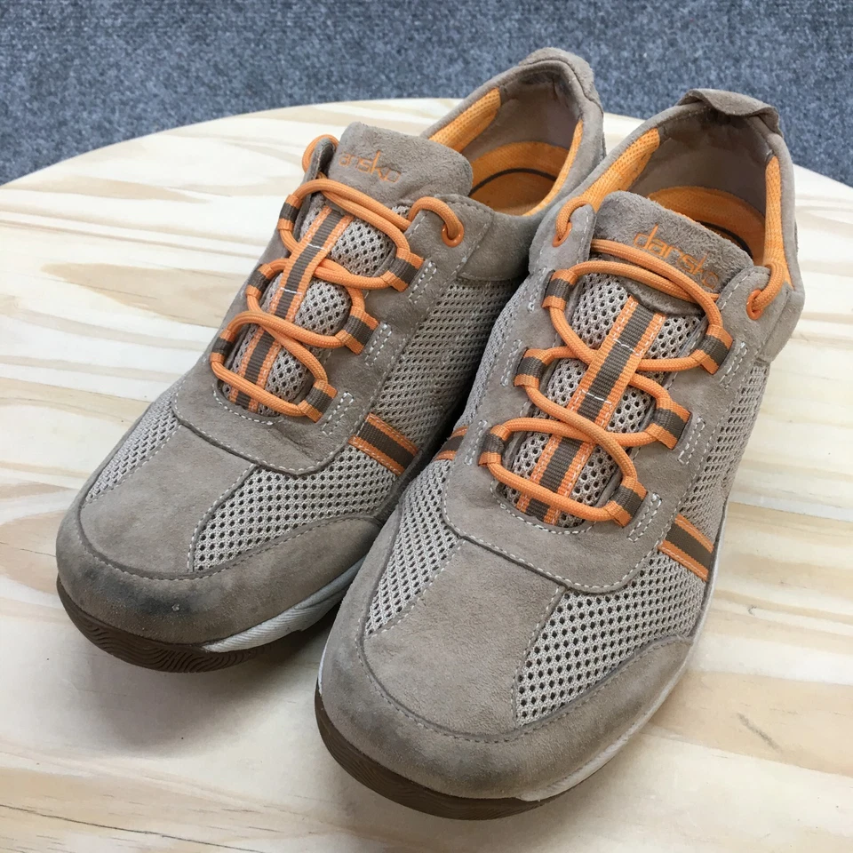 Dansko Zapatos Mujer 41 Helen Deportivos Tenis Bajos Marrón Naranja Gamuza Con Cordones Foto 4 de 4