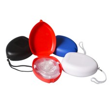 1XEmergency rescue one-way valve training CPR mask first aid respirator glove