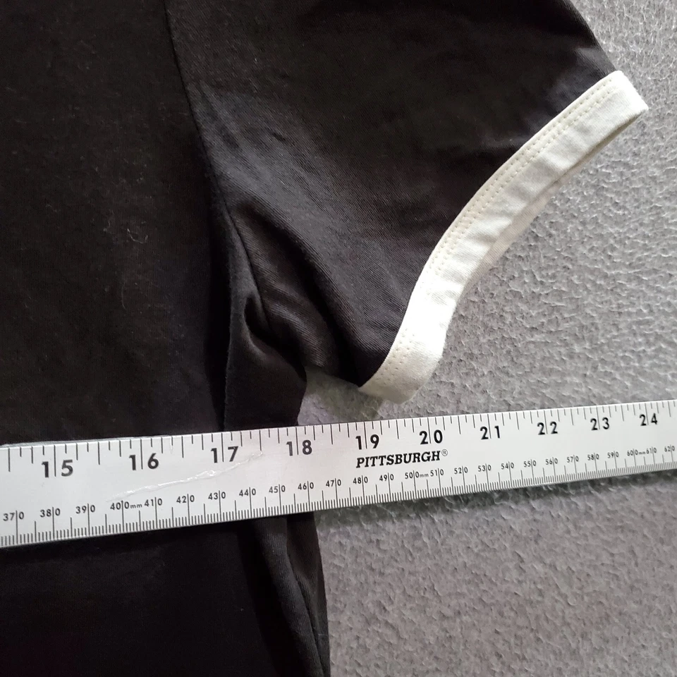 Camiseta VANS Niñas Top XL Negra Calavera Palmeras Fuera de la Pared Gráfico Timbre Camiseta Foto 4 de 4