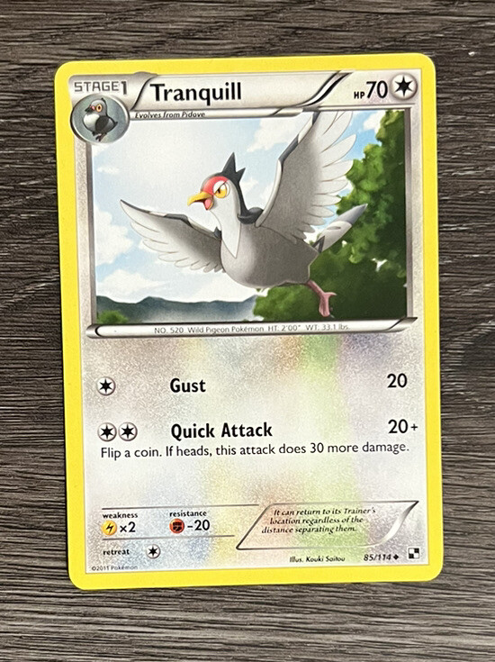 Tranquill 85/114 - Black & White - Uncommon - Pokemon Card TCG