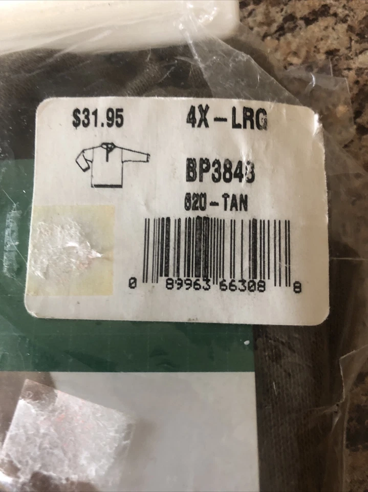 NEW IN PACKAGE -- REDHEAD MENS Thermolite UNDERWEAR SHIRT DuPont Size 4X Brown - Image 2 of 4