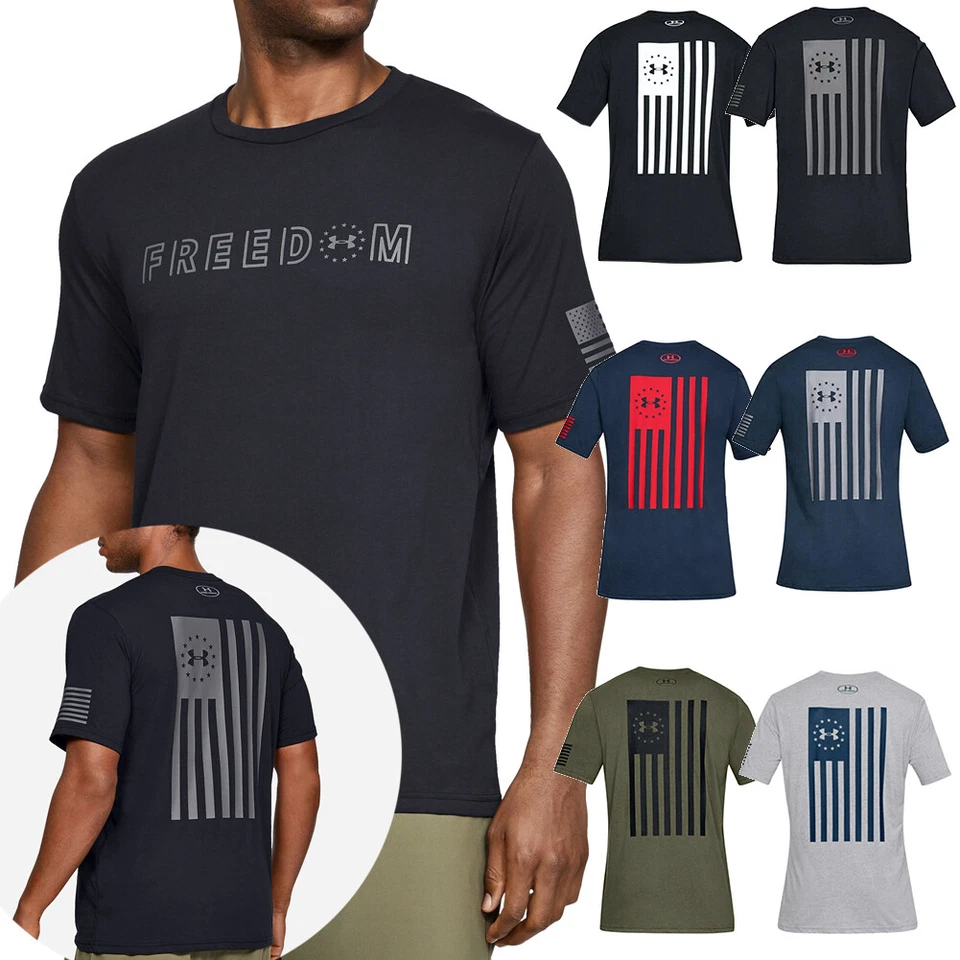 Under Armour Mens Athletic UA Freedom Flag Bold T-Shirt Short Sleeve