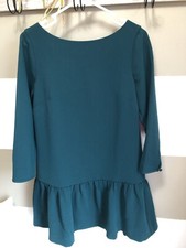 Womens J Crew Dress Size 4 Long Sleeve Green
