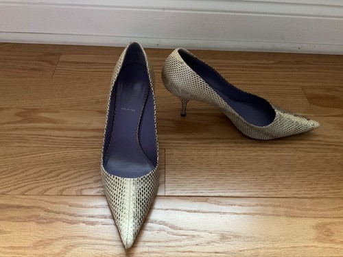 Miu Mui Vintage Kätzchenabsatz Schlangenhautpumpe 39