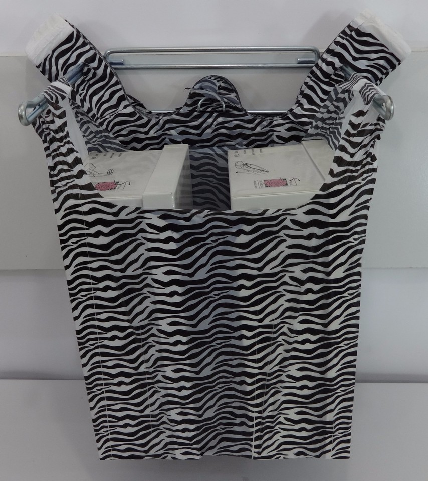 500 Qty. Zebra Print Design Plastic TShirt Retail Shopping Bags w
