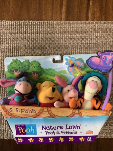 Winnie The Pooh & Friends Set mani peluche 6" 1998 vintage Disney Mattel - Foto 1 di 4
