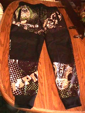 EMPIRE PAINTBALL JOGGER PANTS GREEN/BLACK GRUNGE LIME SPEEDBALL PANT SIZE SMALL