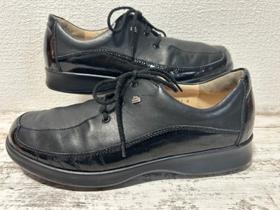 Finn Comfort Acapulco Black Nubuck Lace Up Oxford Womens 6.5 D Made in Germany
