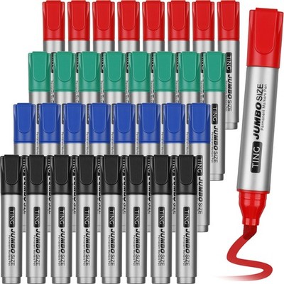 32 Pcs Jumbo Permanent Markers Bulk Large Chisel Tip Permanent Markers Waterp...