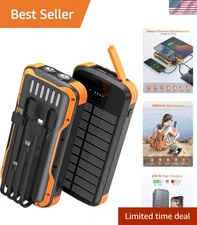 Solar Charger Power Bank, PD 20W Fast Charging External Batter, 40000mAh Port...