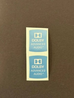 2 Pcs Dolby Advanced Audio Sticker Label Decal 20mm x 19mm