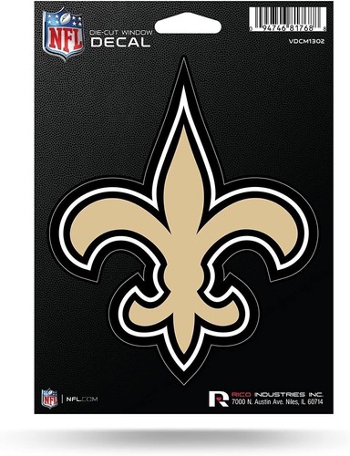 New Orleans Saints 5 Inch Die Cut Flat Vinyl Decal Sticker Adhesive Backing - Picture 1 of 1