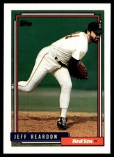 1992 Topps Jeff Reardon Boston Red Sox #182