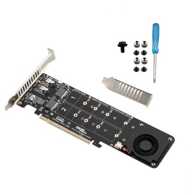 PCIe 4.0 PH44 PLUS SSD Expansion Split Card RAID 0 Mode Supports 4 Nvme M.2