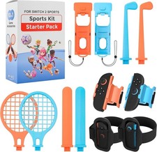 10 in 1 Accessories Bundle for Nintendo Switch 2 Sports with Leg Strap, Wrist...