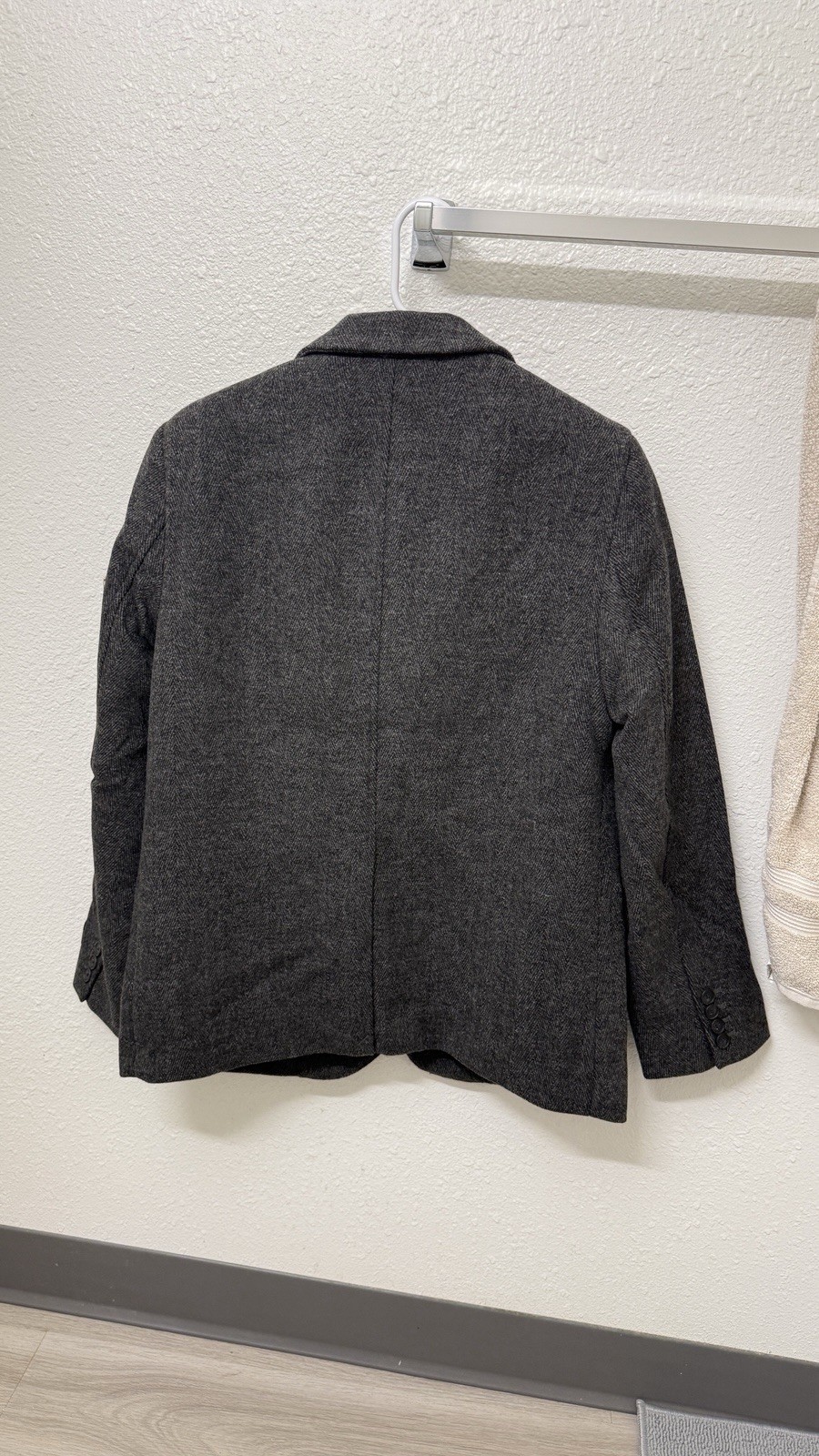 Levi Strauss Women's Gray Wool Herringbone Blazer Jacket Size S