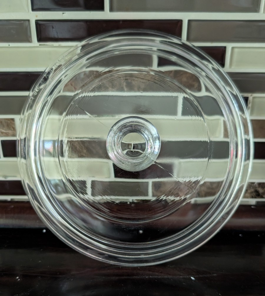 PYREX P81C Clear Glass Round Casserole Dish Lid Cover Replacement Vintage