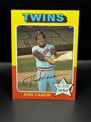 1975 Topps Rod Carew Minnesota Twins Mini #600 MLB Beautiful Colors!
