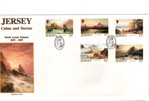 1989 JERSEY - CALMS & STORMS FDC FROM COLLECTION K28