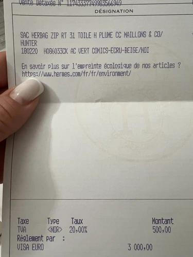 Hermes Herbag 31 with box and receipt