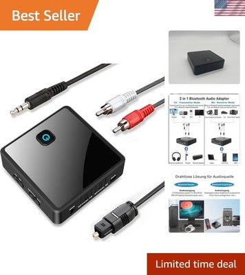 High-Fidelity Bluetooth 5.0 Audio Adapter - Connect 2 Devices, Low Latency Sound
