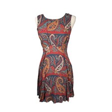 Free People Dancing Pretty Mini Dress Womens Size 0 Multicolor Paisley