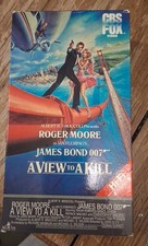 VINTAGE VHS 1985 CBS FOX James Bond 007 A View To A Kill Tape RMoore TRoberts