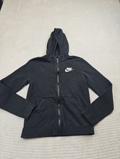 Nike Sweatshirt Boys Youth Large Black Full Zip Hooded