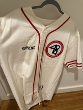 Supreme 40 Acres Twill Baseball Jersey White ...
