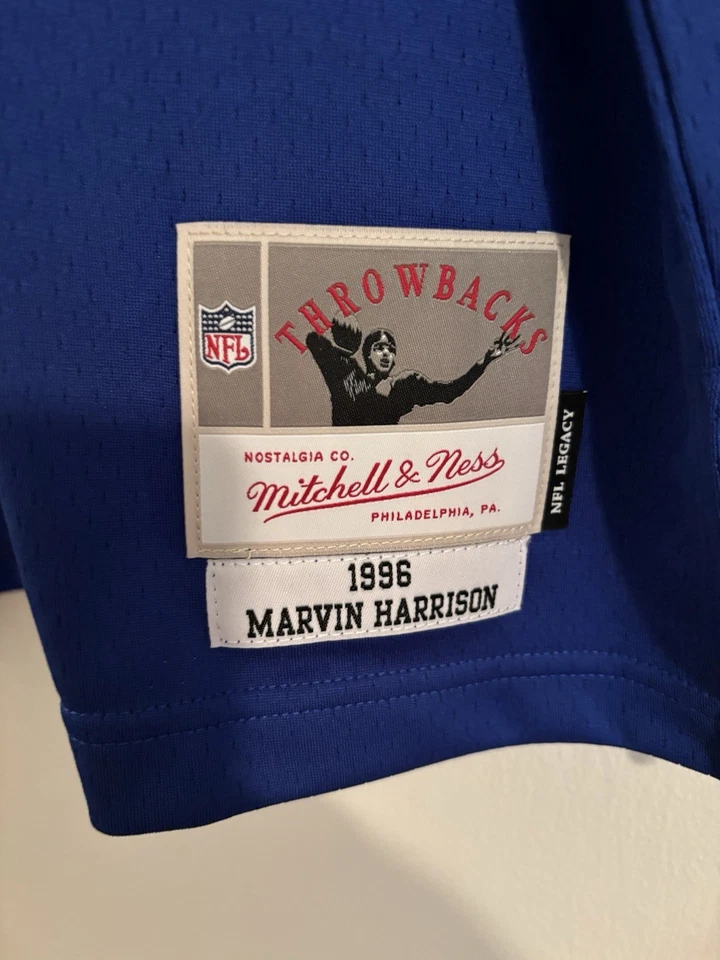Camiseta para hombre Indianapolis Colts Marvin Harrison Mitchell & Ness NFL Legacy 2XL Foto 3 de 4
